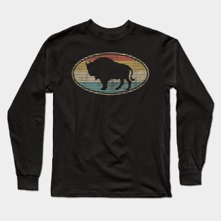 Bison Lovers Funny Vintage Design Long Sleeve T-Shirt